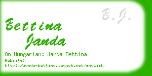 bettina janda business card